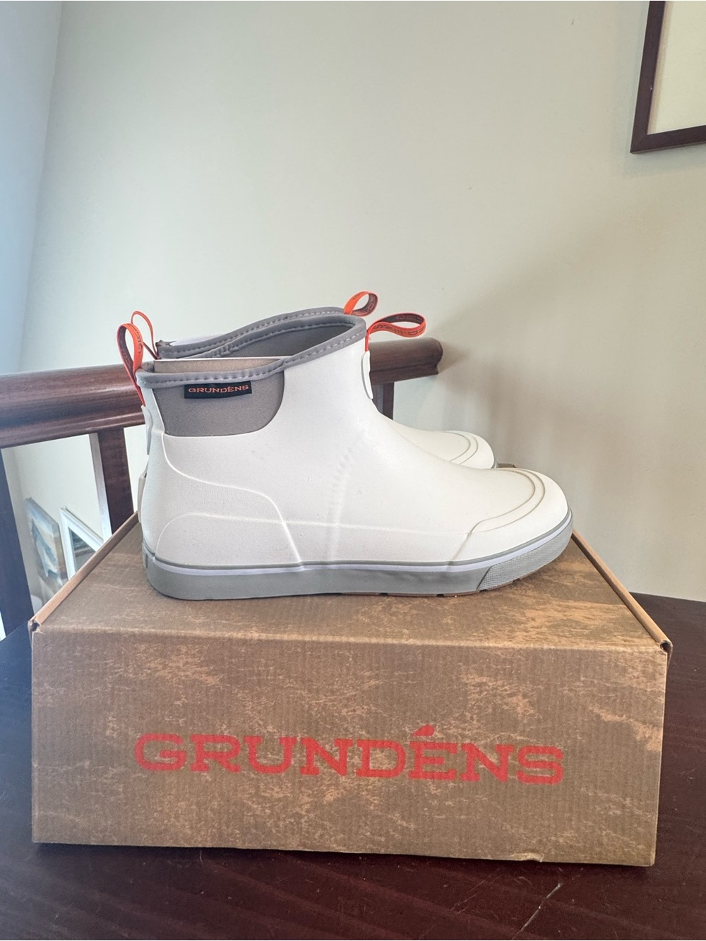 Grundens Deck Boss White Squall fishing rubber Boat Boots Men's size 11 - Picture 5 of 13